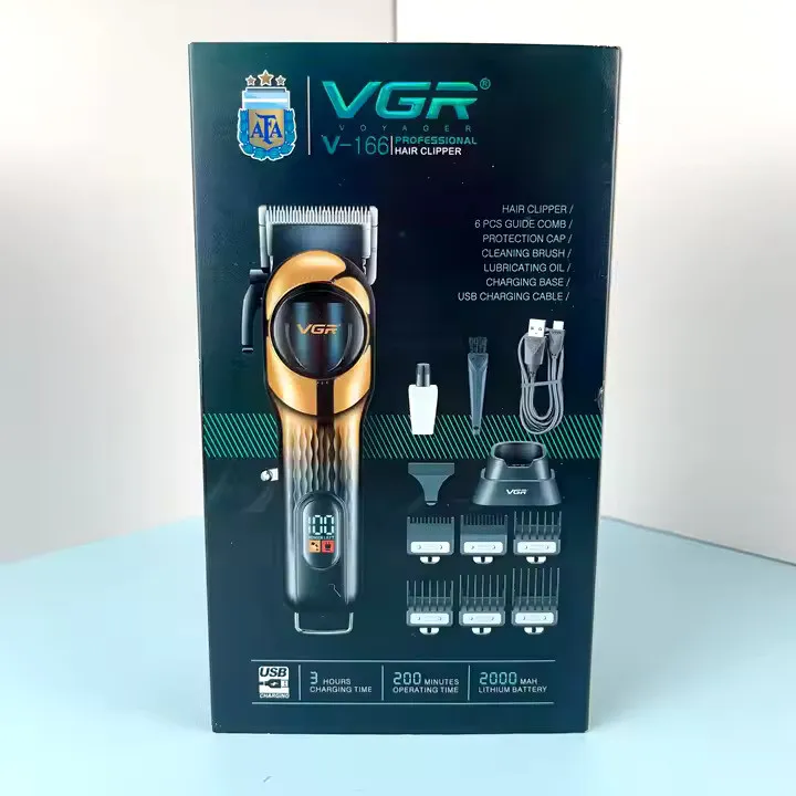 ماشین اصلاح مو سر و صورت شارژی وی جی ار مدل v166 - تصویر 6