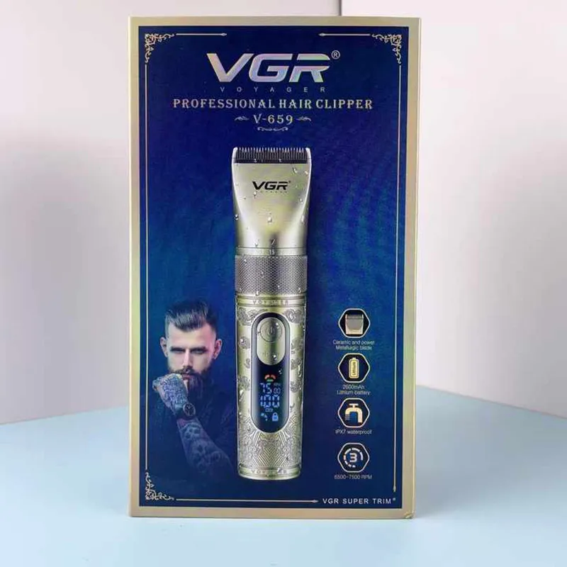 ماشین اصلاح موی سر و صورت شارژی وی جی ار مدل V-659 - تصویر 4