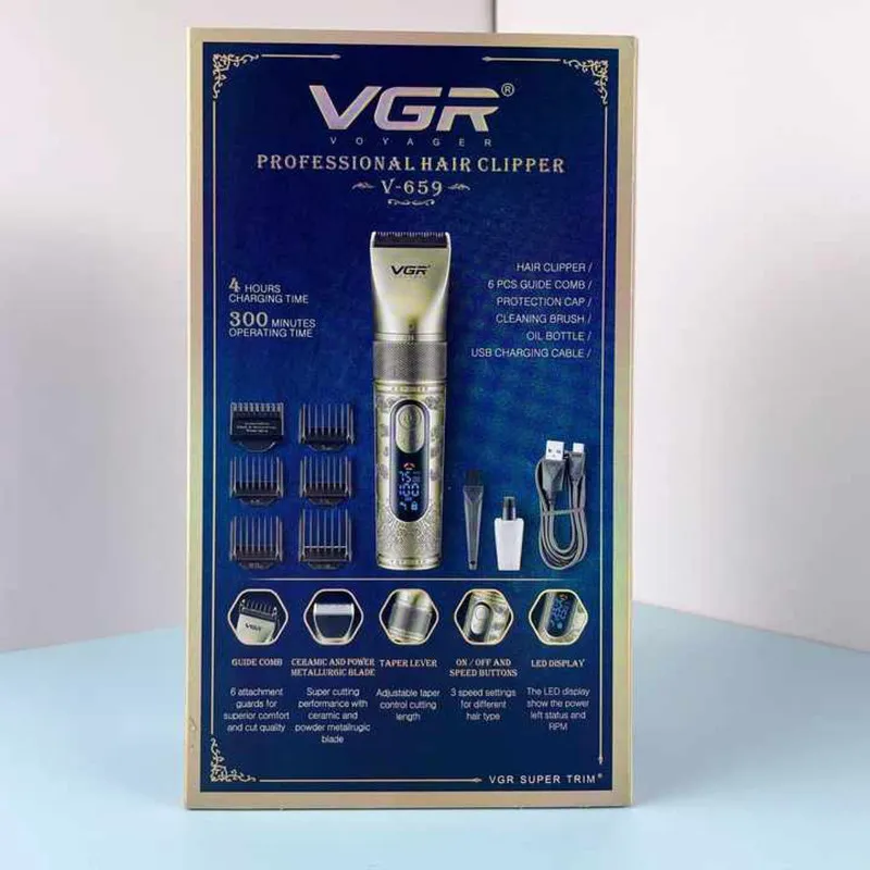 ماشین اصلاح موی سر و صورت شارژی وی جی ار مدل V-659 - تصویر 6