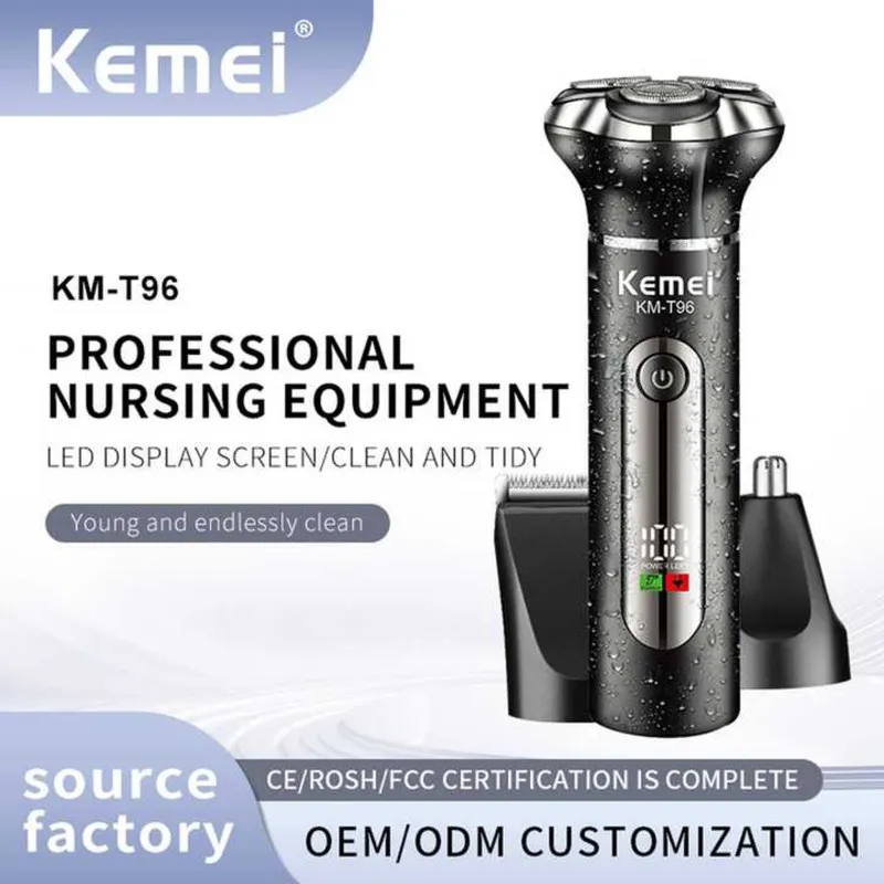 ست ماشین اصلاح موی صورت و بدن شارژی کیمی مدل KM-T96 - تصویر 3