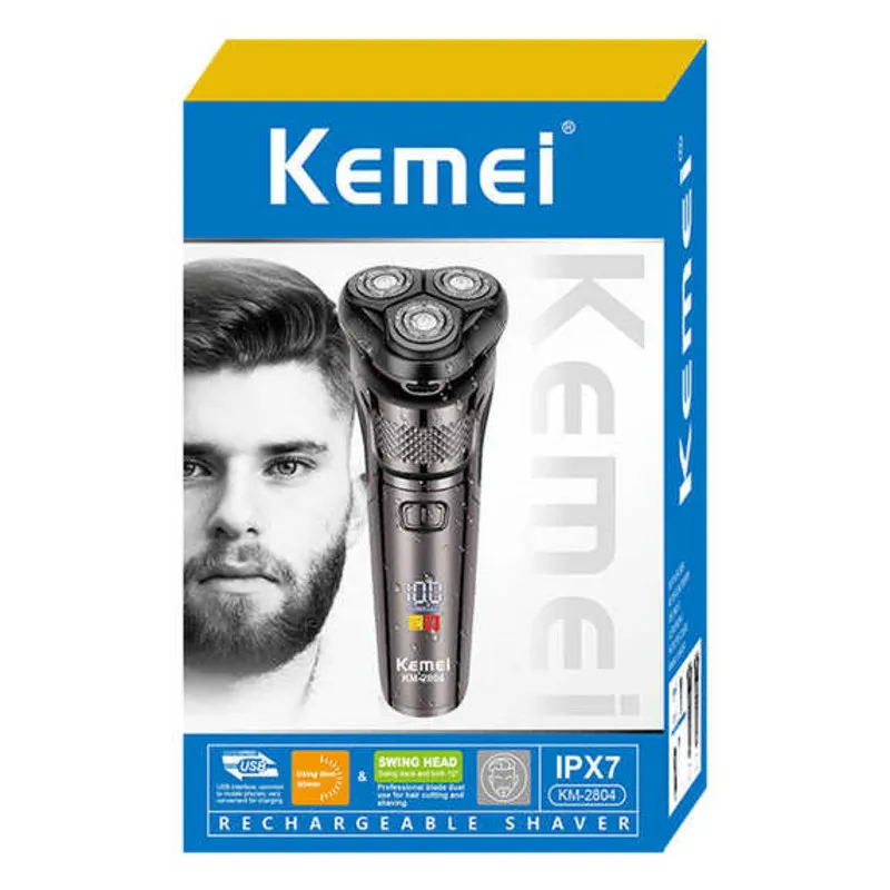 ست ماشین اصلاح موی صورت و بدن شارژی کیمی مدل KM-2804 - تصویر 2