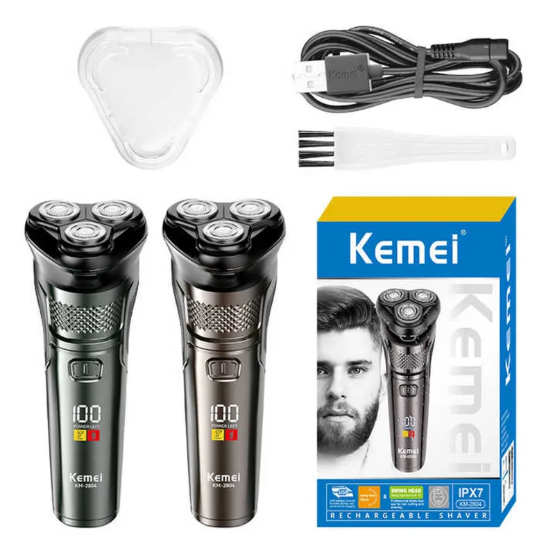ست ماشین اصلاح موی صورت و بدن شارژی کیمی مدل KM-2804 - تصویر 4