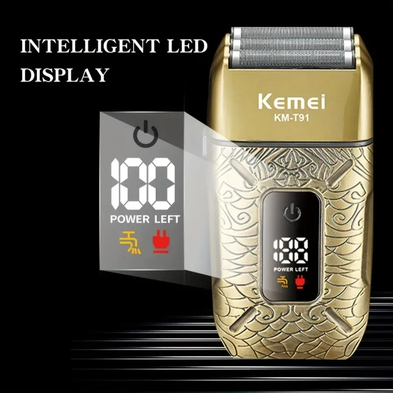 ست ماشین اصلاح موی صورت و بدن کیمی شارژی مدل KM-T91 - تصویر 2