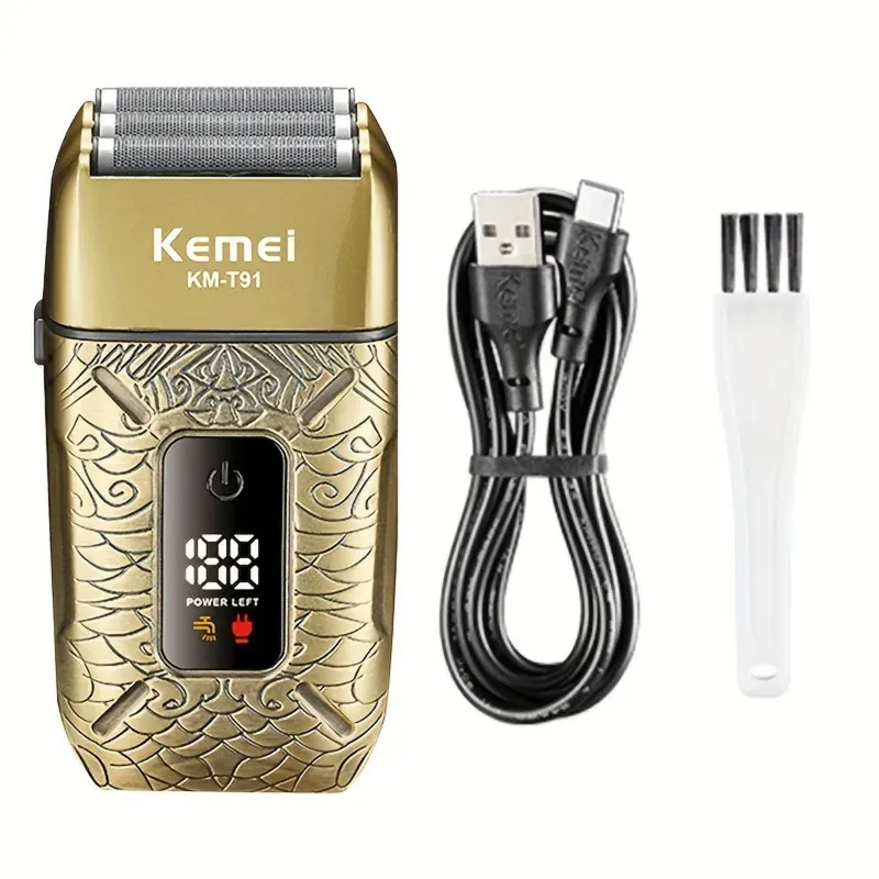 ست ماشین اصلاح موی صورت و بدن کیمی شارژی مدل KM-T91 - تصویر 3