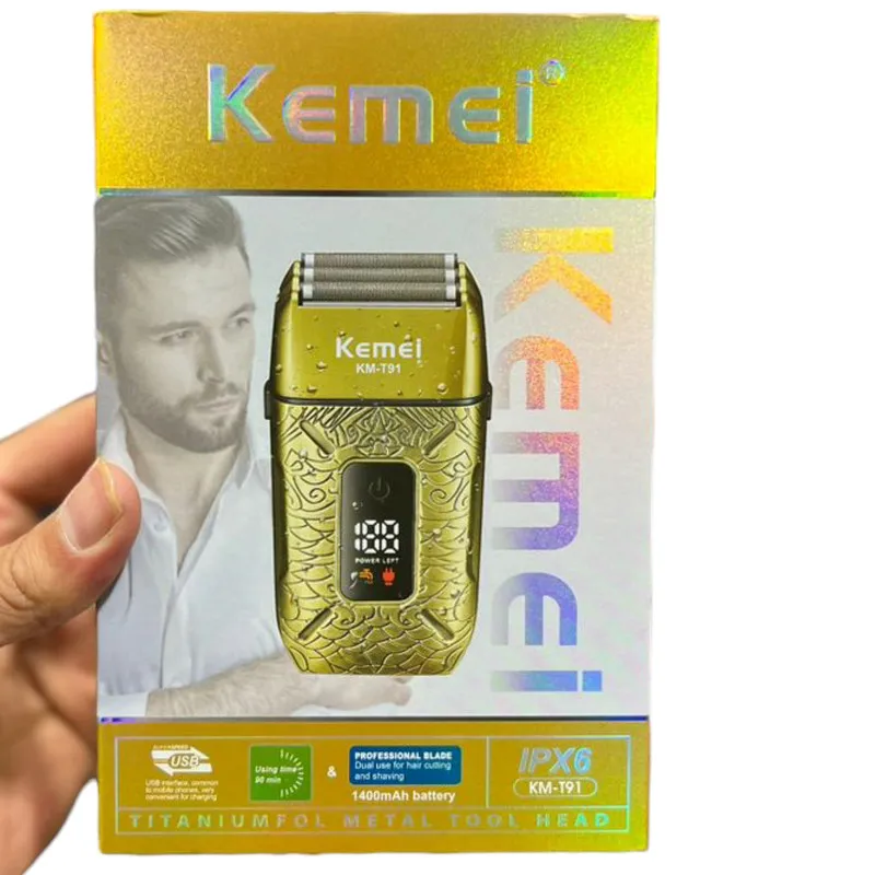 ست ماشین اصلاح موی صورت و بدن کیمی شارژی مدل KM-T91 - تصویر 5