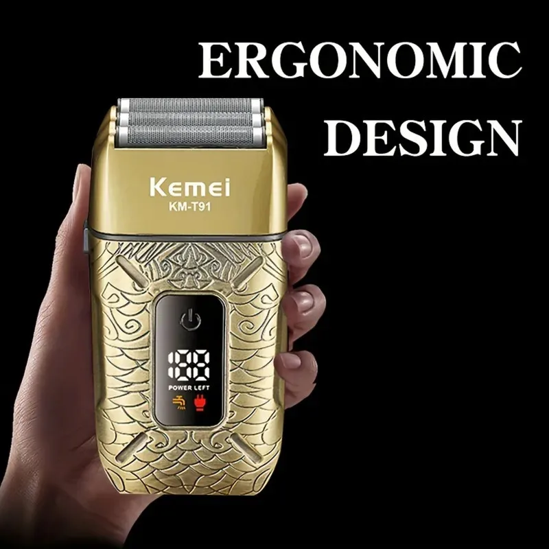 ست ماشین اصلاح موی صورت و بدن کیمی شارژی مدل KM-T91 - تصویر 6