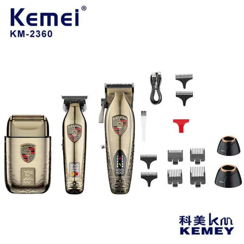 ماشین اصلاح موی سر و صورت کیمی مدل KM-2360 مجموعه 3 عددی - تصویر 2