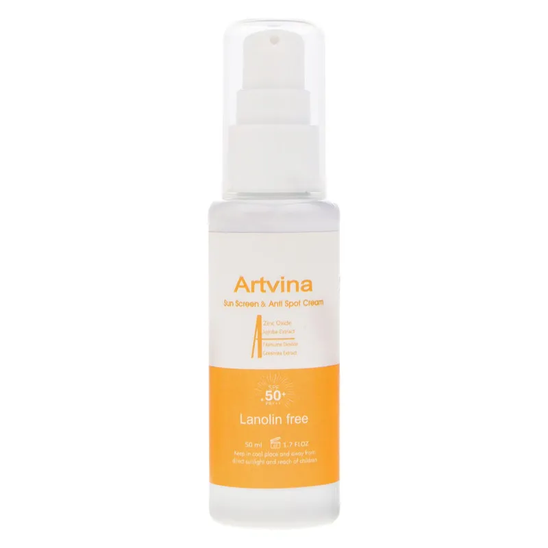 کرم ضد آفتاب بدون رنگ آرت وینا SPF 50 مدل Highly Effective ‌محافظ UVA ،UVB و PA+++، ضد حساسیت، ضد چروک و ضد پیری مناسب انواع پوست‌ حجم 50 میلی‌لیتر