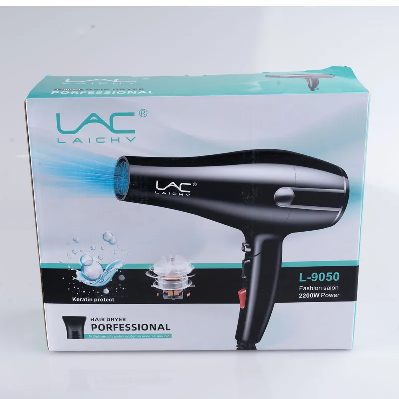 سشوار حرفهای 2200 وات لایچی مدل L-9050، موتور AC، وزن 990 گرم، المنت فلز، دارای سری متمرکزکننده باریک با ویژگی صافکنندگی، با قابلیت باد سرد - تصویر 2
