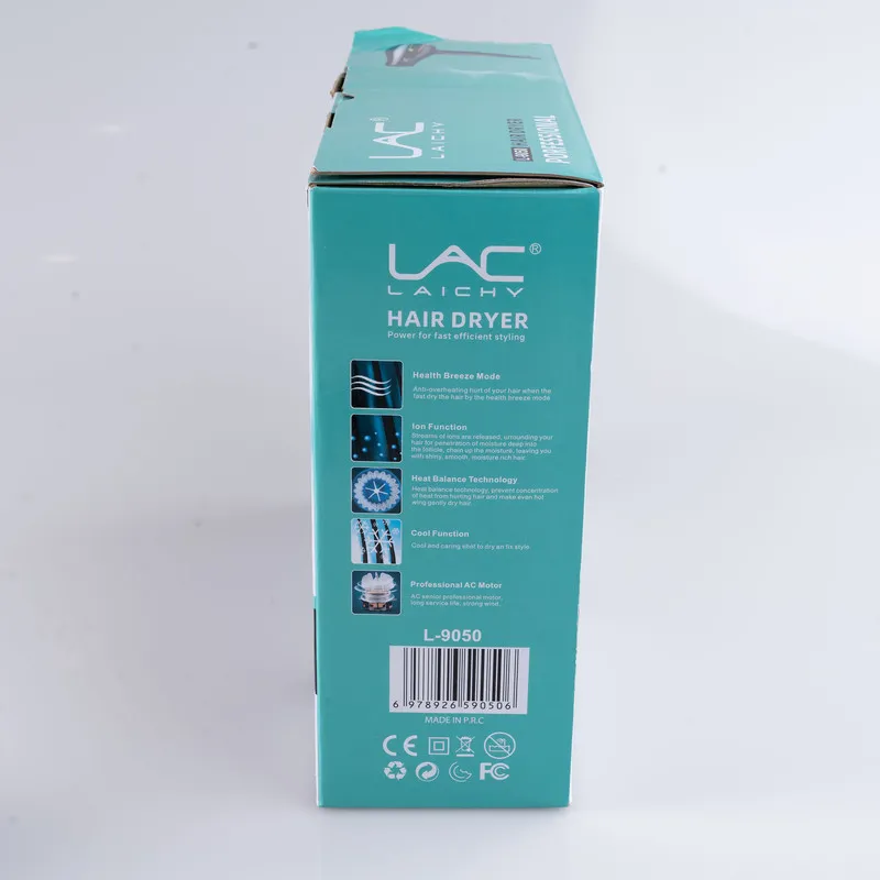 سشوار حرفهای 2200 وات لایچی مدل L-9050، موتور AC، وزن 990 گرم، المنت فلز، دارای سری متمرکزکننده باریک با ویژگی صافکنندگی، با قابلیت باد سرد - تصویر 4
