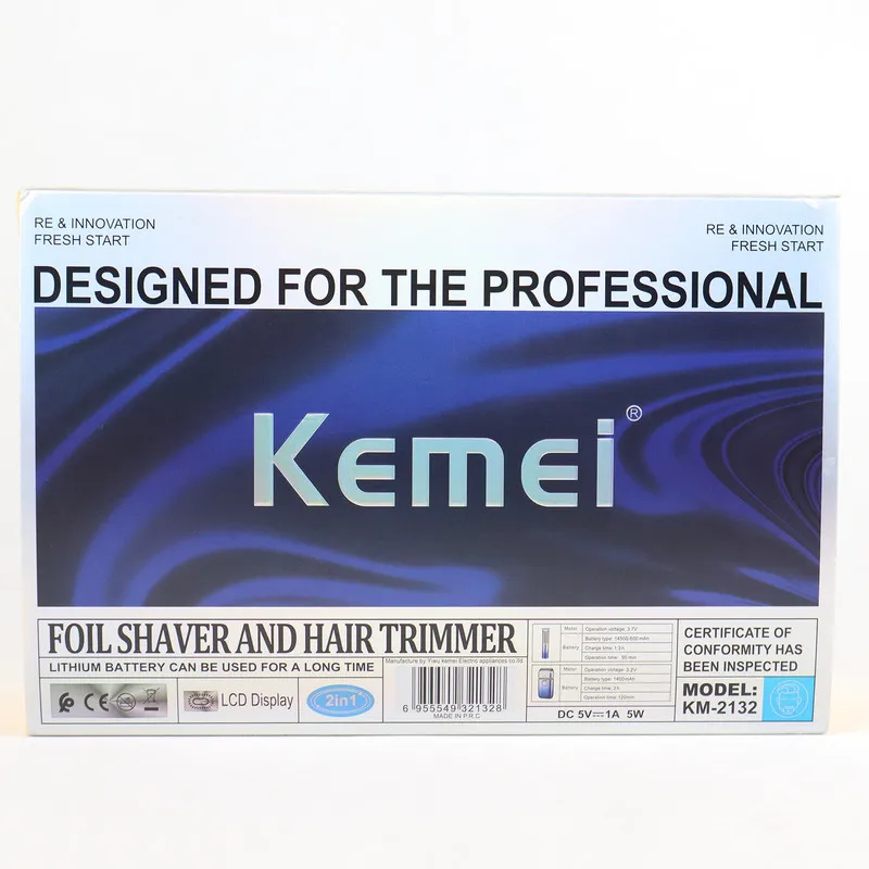 ماشین اصلاح موی سر و صورت شارژی کیمی مدل KM-2132 مجموعه دو عددی - تصویر 4
