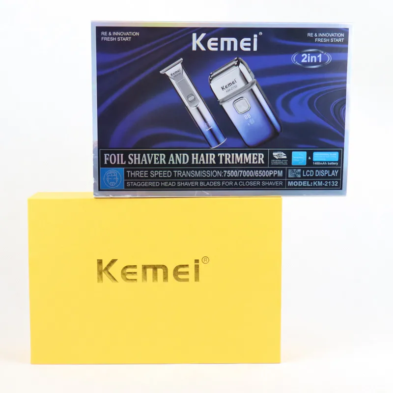 ماشین اصلاح موی سر و صورت شارژی کیمی مدل KM-2132 مجموعه دو عددی - تصویر 6