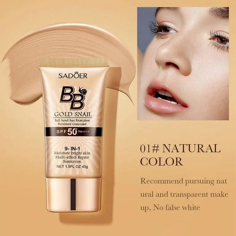 کرم ضدآفتاب رنگی سادور SPF 50 مدل حلزون محافظ UVA و ++++PA آبرسان مناسب انواع پوست حجم 40 میلی لیتر - تصویر 2