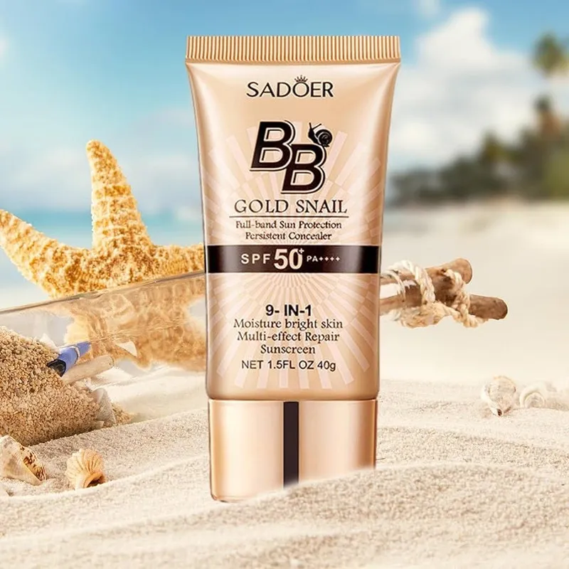 کرم ضدآفتاب رنگی سادور SPF 50 مدل حلزون محافظ UVA و ++++PA آبرسان مناسب انواع پوست حجم 40 میلی لیتر - تصویر 6