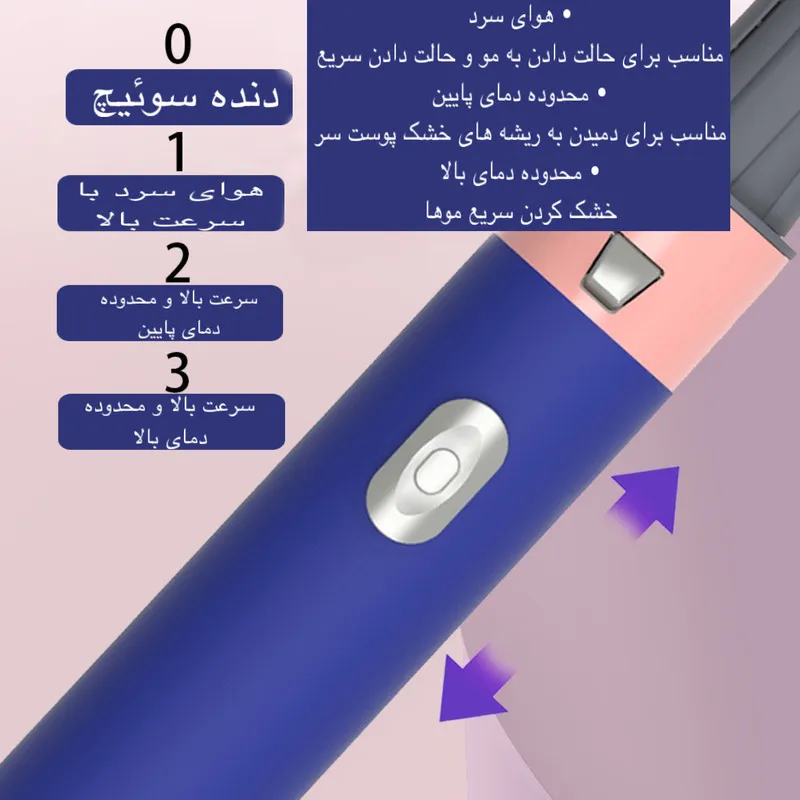 سشوار برس دار حالت دهنده مدل 5IN1 HOT - تصویر 4