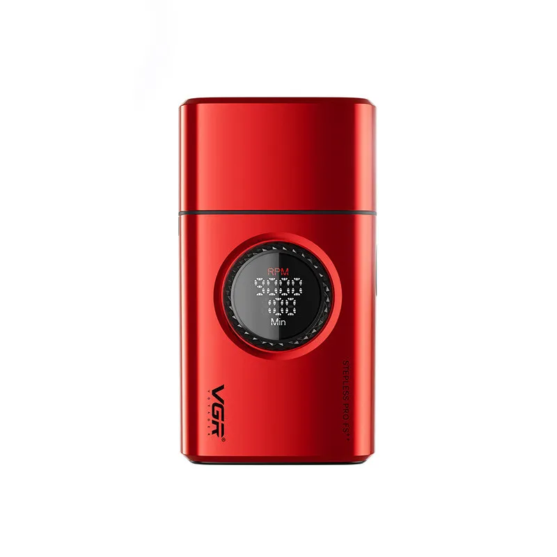ماشین اصلاح موی صورت شارژی VGR مدل V-377 با تیغه استیل ضدزنگ و پوشش تیتانیوم، باتری 1400mAh با 100 دقیقه استفاده، 21 سطح تنظیم سرعت و نمایشگر هوشمند باتری و سرعت - تصویر 2