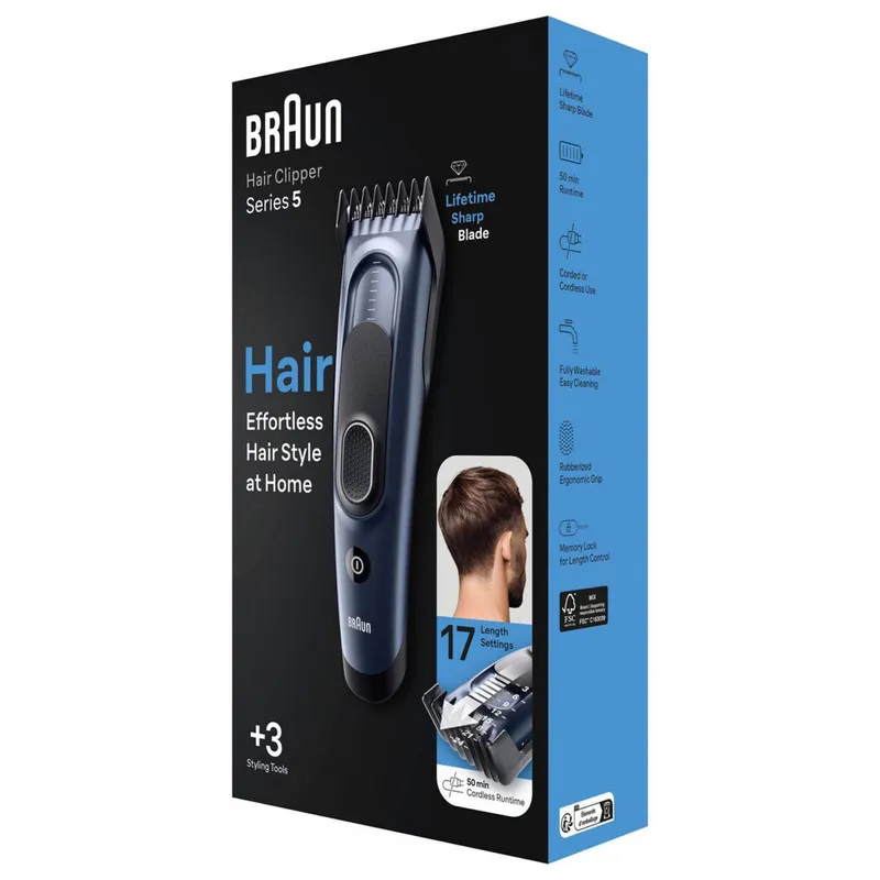 ماشین اصلاح موی سر و صورت شارژی براون مدل HC5350 - تصویر 2