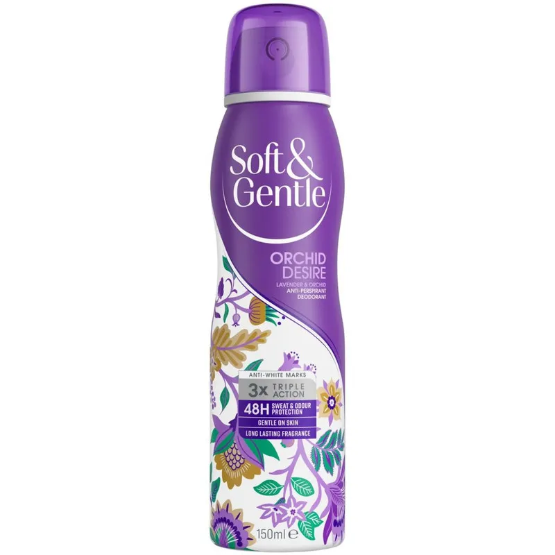 اسپری دئودرانت زنانه سافت اند جنتل مدل ORCHID DESIRE حجم ۱۵۰ میلیلیتر