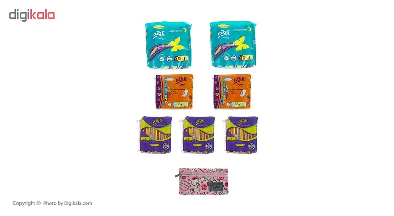 پک نوار بهداشتی مدل Parvaneh تافته بسته 7 عددی - تصویر 2
