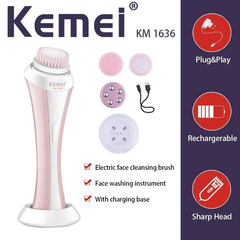 برس پاک سازی صورت کیمی مدل KM-1636 - تصویر 2