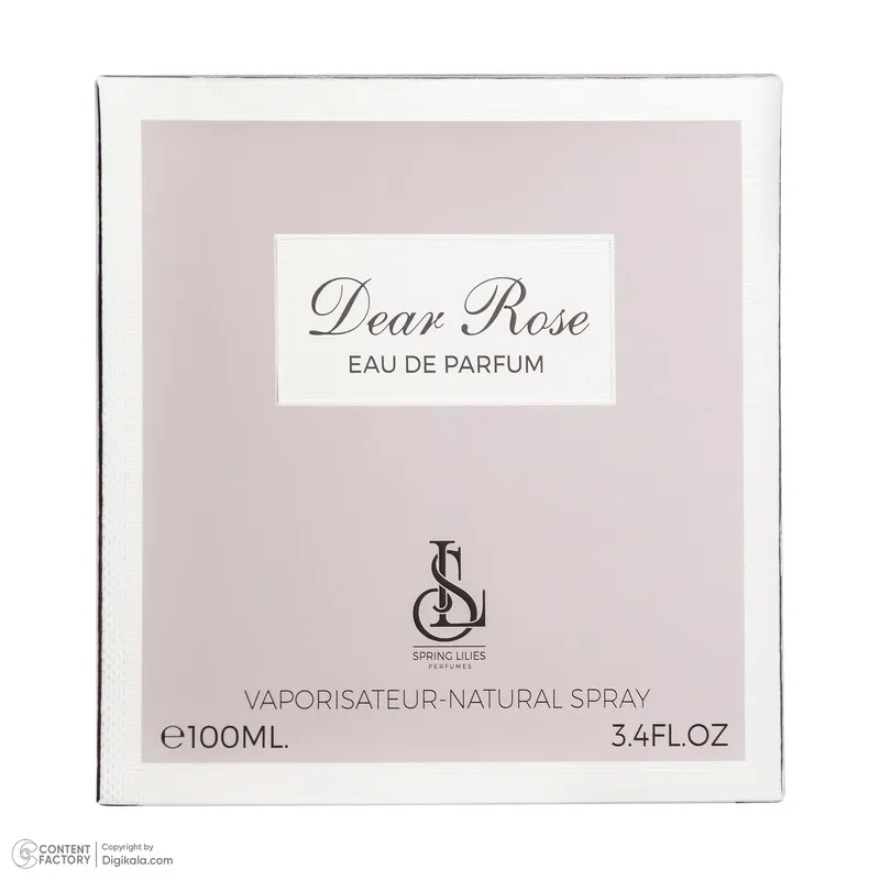 ادوپرفیوم زنانه اسپرینگ لیلیز مدل DEAR ROSE با رایحه گرم حجم 100 میلی‌لیتر - تصویر 3
