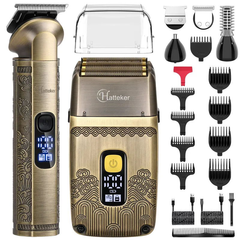ست ماشین اصلاح موی سر و صورت هاتکر مدل HT-602 به همراه ماشین اصلاح موی صورت کد 01 - تصویر 2