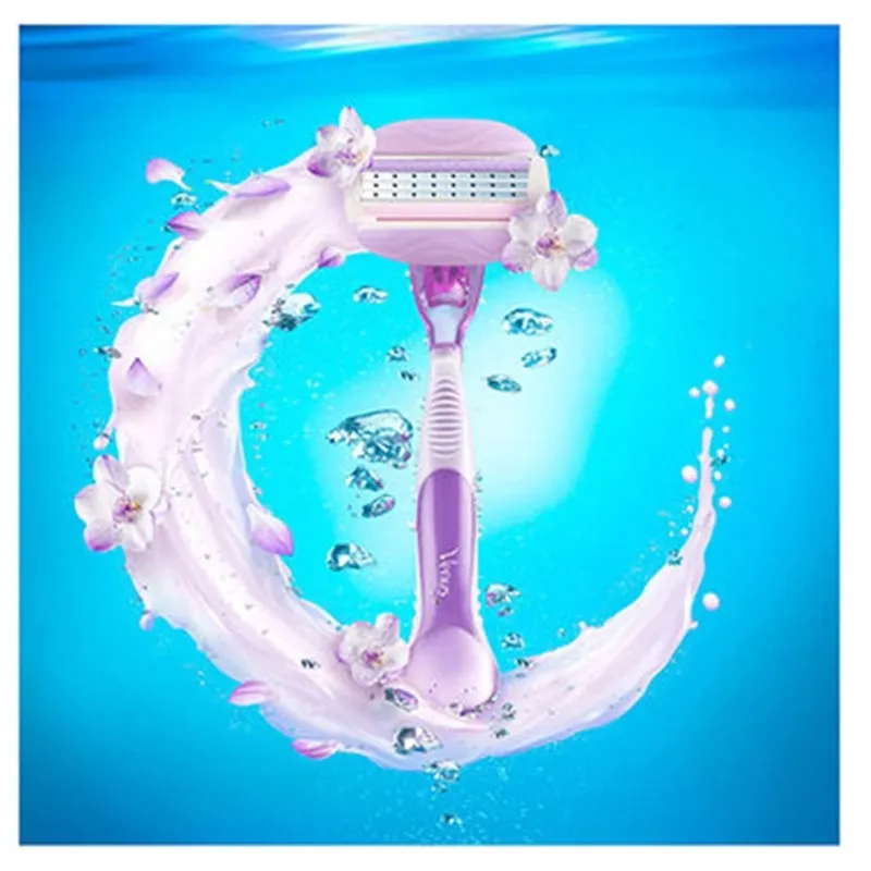 خود تراش ژیلت مدل Venus Comfortglide Breeze به همراه تیغ یدک بسته 6 عددی - تصویر 2
