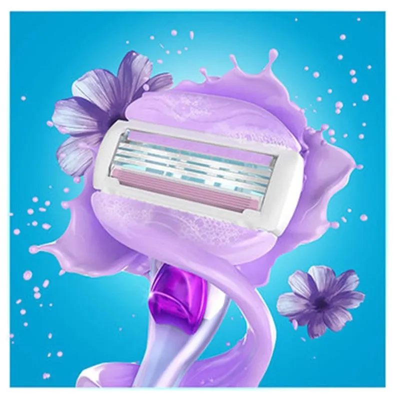 خود تراش ژیلت مدل Venus Comfortglide Breeze به همراه تیغ یدک بسته 6 عددی - تصویر 3