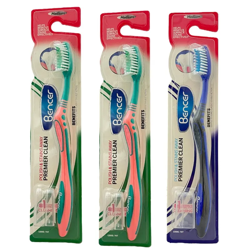 مسواک بنسر مدل Premier Clean با برس متوسط مجموعه 3 عددی - تصویر 2