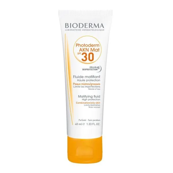 کرم ضد آفتاب بایودرما سری Photoderm مدل AKN Mat حجم 40 میلی لیتر