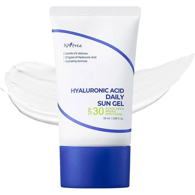 کرم ضد آفتاب بی رنگ ایزنتری SPF 30 مدل هیالورونیک اسید ‌محافظ UVA ،UVB، مرطوب کننده قوی، مناسب برای انواع پوست‌ حجم 50 میلی‌لیتر - تصویر 4