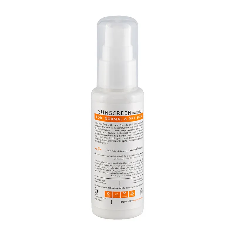 فلوئید ضد آفتاب بدون رنگ مارگریت SPF 50 مدل fusion Water محافظ UVA و UVB، ضد لک و روشن کننده، مناسب برای پوست های خشک و نرمال حجم 50 میلی لیتر - تصویر 3