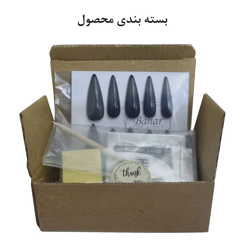 ناخن مصنوعی مدل ساده کد 43 بسته 10 عددی - تصویر 2