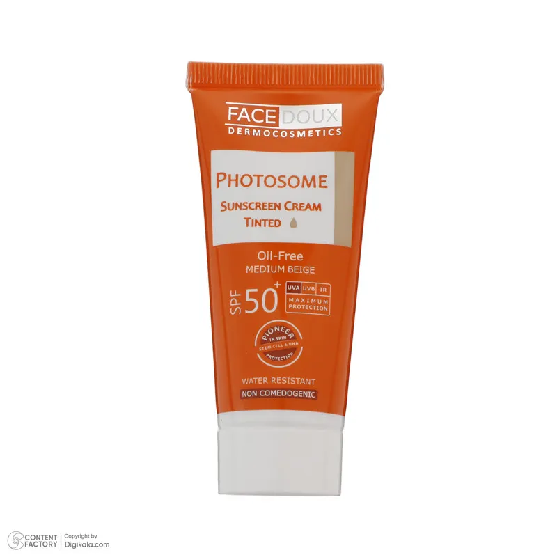 کرم ضد آفتاب رنگی فیس دوکس SPF 50 مدل فوتوزوم محافظ اشعه UVA و UVB مناسب پوست‌های چرب حجم 40 میلی‌لیتر - تصویر 2