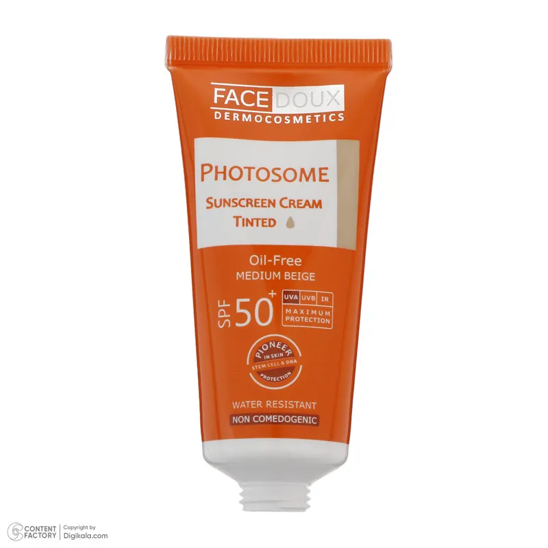 کرم ضد آفتاب رنگی فیس دوکس SPF 50 مدل فوتوزوم محافظ اشعه UVA و UVB مناسب پوست‌های چرب حجم 40 میلی‌لیتر - تصویر 4