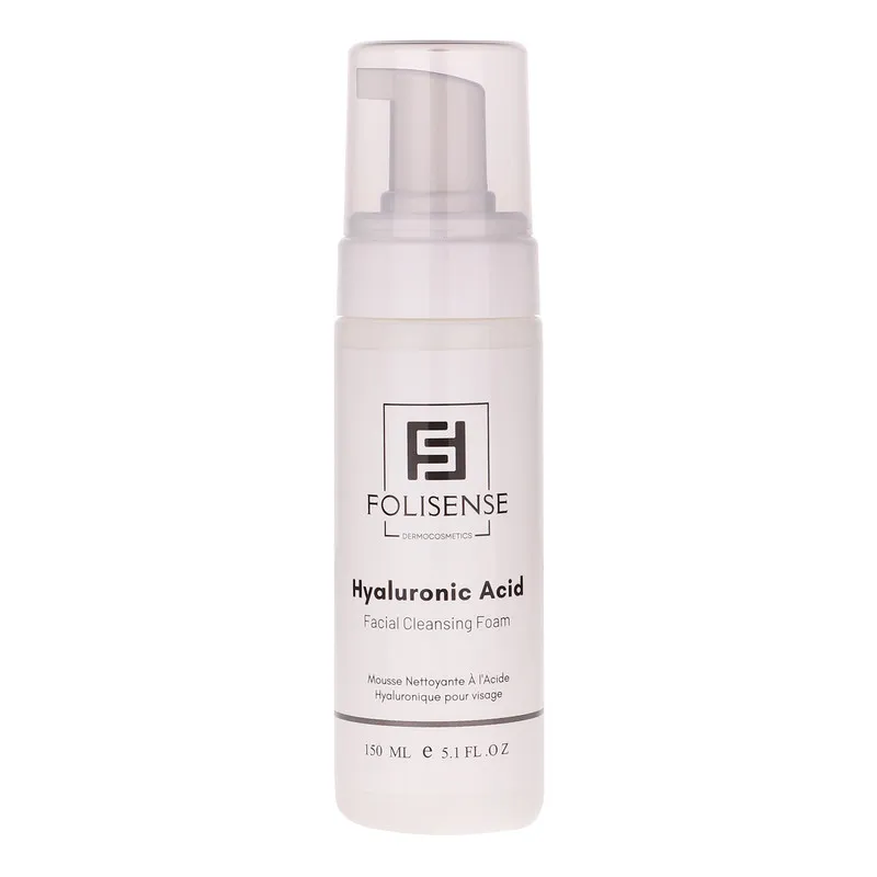 فوم شستشو صورت فولیسنس مدل Hyaluronic Acid مناسب پوستهای معمولی و خشک حجم 150 میلیلیتر