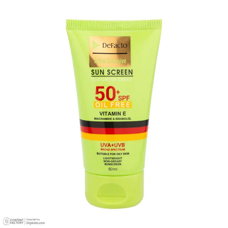 کرم ضد آفتاب رنگی صورت دیفکتو SPF 50 مدل 01 مناسب برای پوست های چرب حجم 50 میلیلیتر - تصویر 3