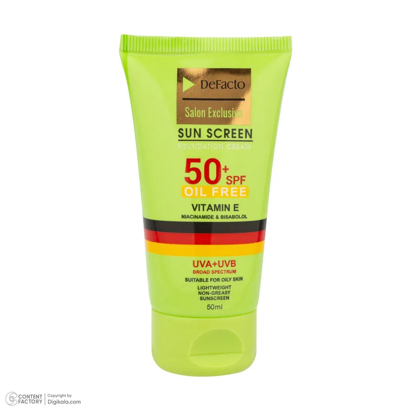 کرم ضد آفتاب رنگی صورت دیفکتو SPF 50 مدل 02 مناسب برای پوستهای چرب حجم 50 میلیلیتر - تصویر 3