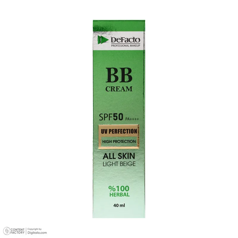 کرم پودر BB مایع SPF 50 دیفکتو مدل professional شماره 1 مناسب برای انواع پوست حجم 40 میلیلیتر - تصویر 4