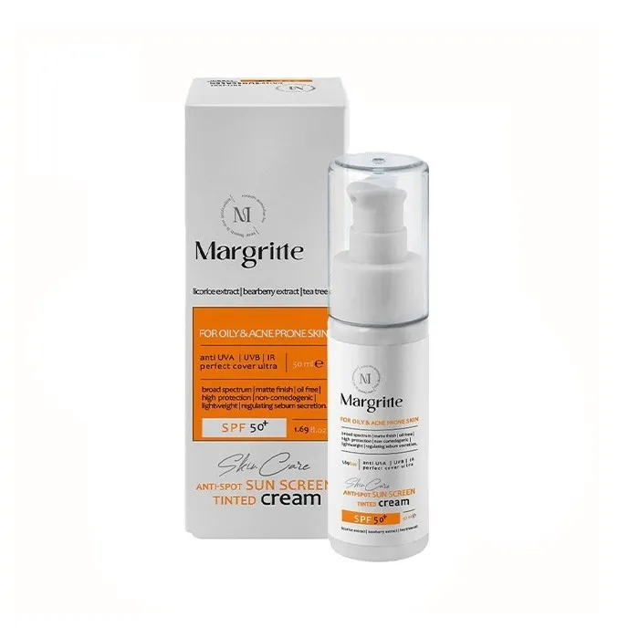 کرم ضد آفتاب رنگی مارگریت SPF35 مدل 02 محافظ UVA ،UVB، مناسب پوست های چرب حجم 50 میلیلیتر - تصویر 2