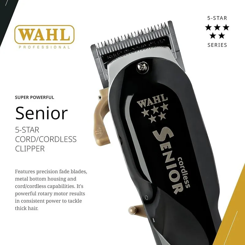 ماشین اصلاح موی سر و صورت وال پروفشنال مدل  cordless senior به همراه شانه اصلاح بسته 8 عددی - تصویر 2