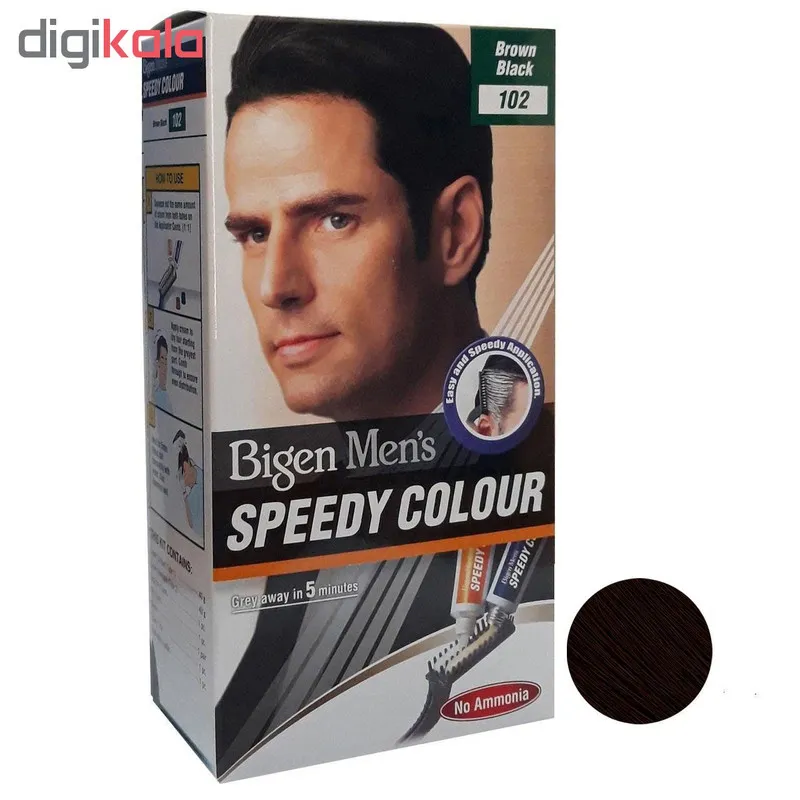 کیت رنگ مو بیگن سری Speedy Colour شماره 102 حجم 40 میلی لیتر رنگ قهوه ای تیره - تصویر 3