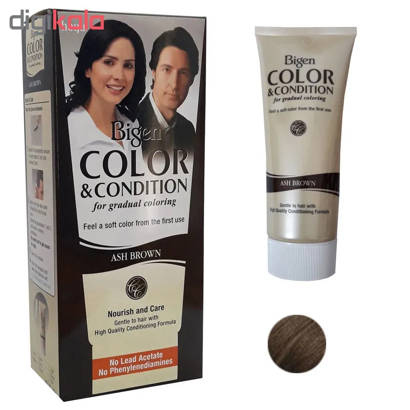 کیت رنگ مو بیگن سری Ash Brown حجم 180 میلی لیتر رنگ قهوه ای خاکستری - تصویر 3