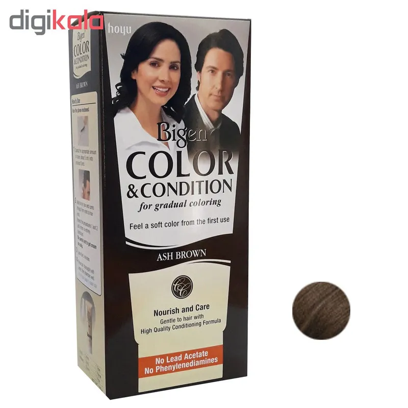 کیت رنگ مو بیگن سری Ash Brown حجم 180 میلی لیتر رنگ قهوه ای خاکستری - تصویر 4