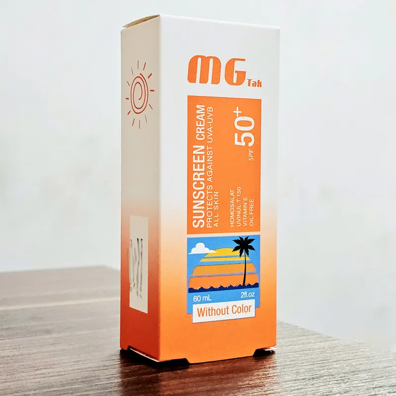 کرم ضد آفتاب بدون رنگ ام جی تک SPF 50 مدل آلوئه ورا و ویتامین E محافظ UVA و UVB ، آبرسان ، نرم کننده و ضد آب ، مناسب انواع پوست حجم 60 میلی لیتر - تصویر 5