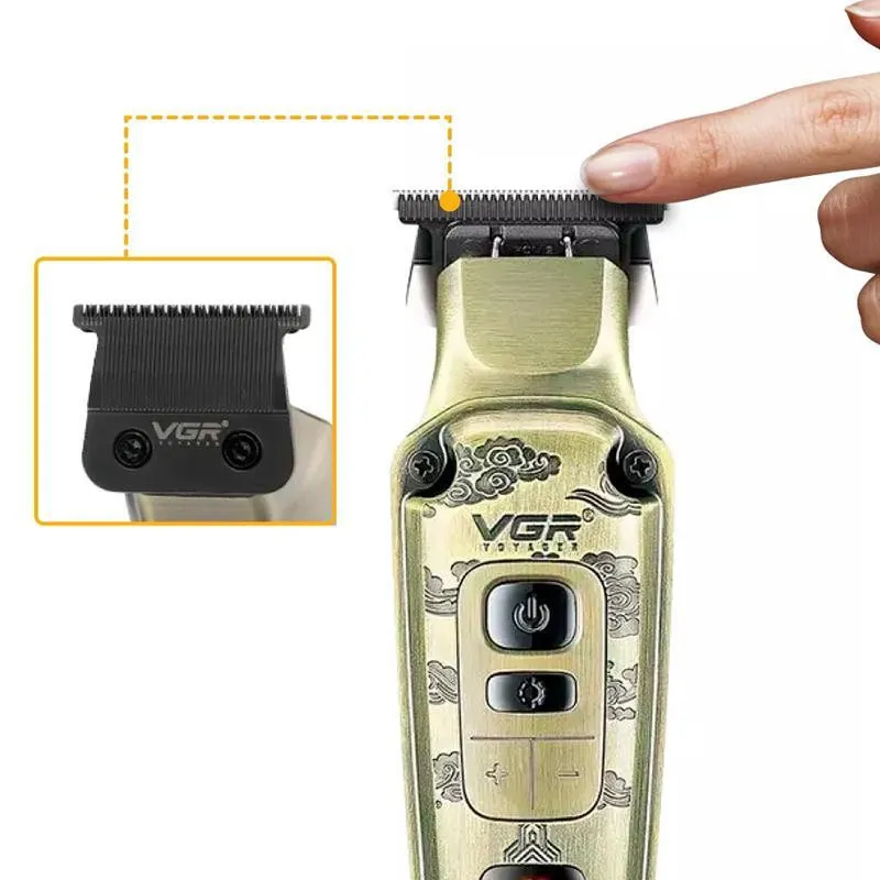 ماشین اصلاح موی صورت شارژی وی جی ار مدل 901 PRO PLUS با تیغه تیتانیوم، قابلیت صفر زنی، شارژ سریع و 4 شانه تنظیم ارتفاع - تصویر 4