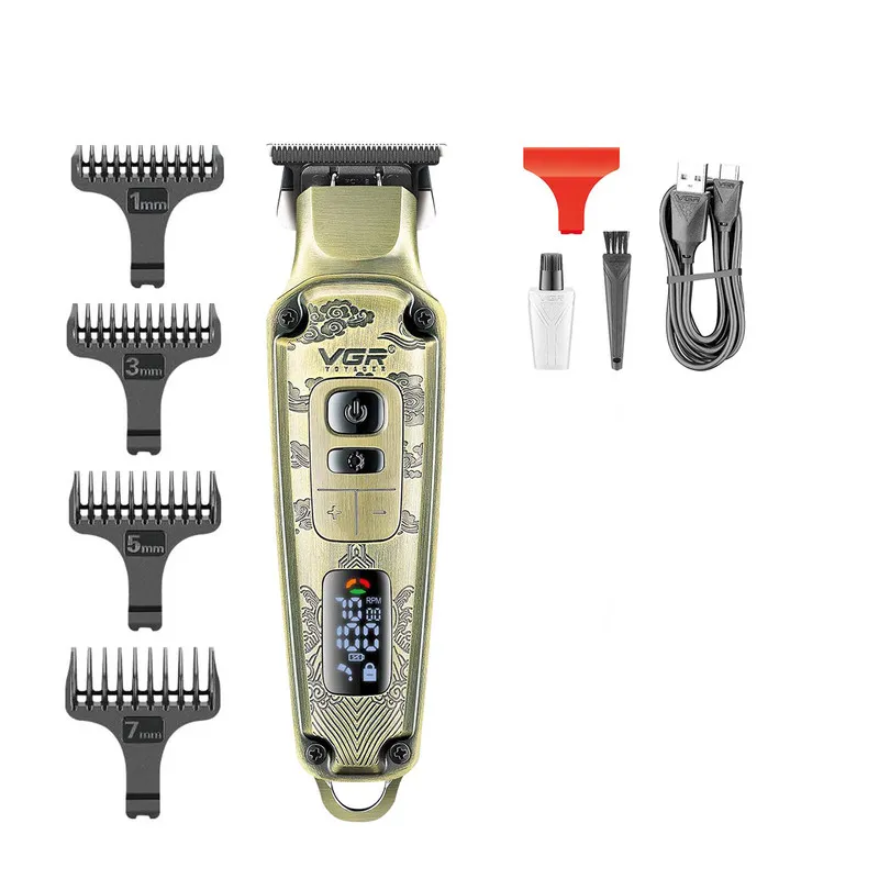 ماشین اصلاح موی صورت شارژی وی جی ار مدل 901 PRO PLUS با تیغه تیتانیوم، قابلیت صفر زنی، شارژ سریع و 4 شانه تنظیم ارتفاع - تصویر 6