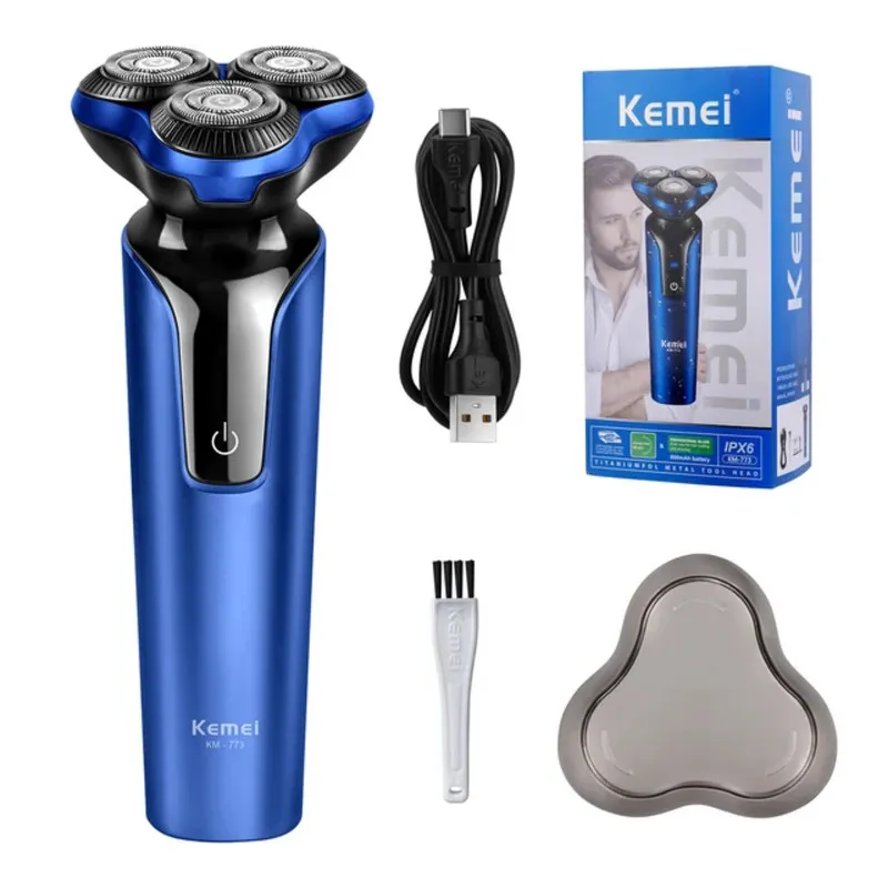 ست ماشین اصلاح موی صورت و بدن شارژی کیمی مدل km-773 - تصویر 4