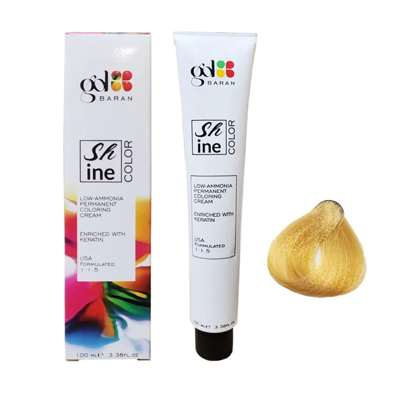 رنگ مو گلباران مدل shine شماره 9.0 حجم 100 میلی لیتر رنگ بلوند طبیعی خیلی روشن - تصویر 2