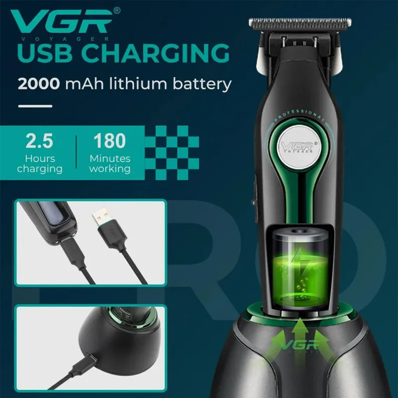 ماشین اصلاح موی سر و صورت وی جی ار مدل v-993 - تصویر 2